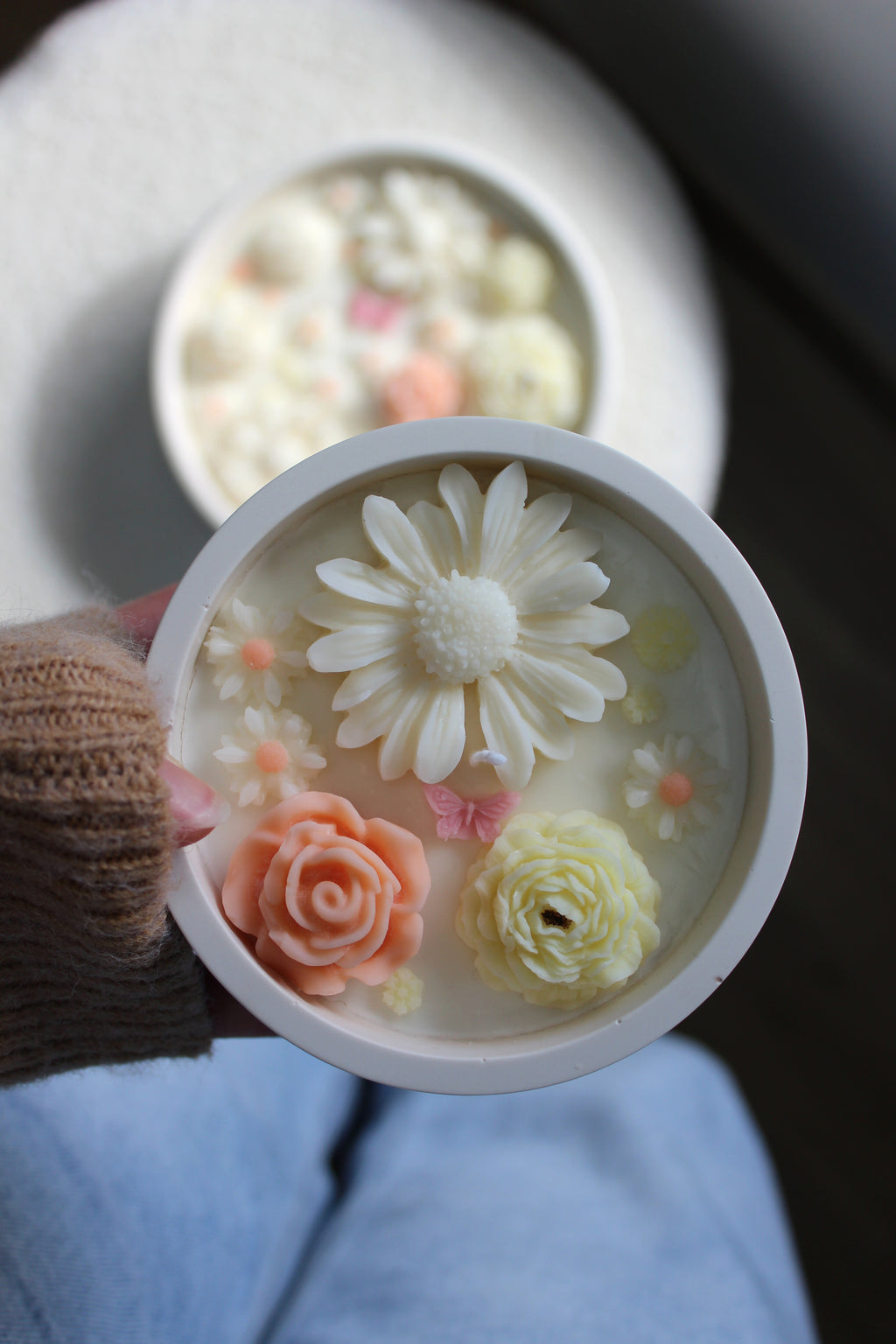 Composition de printemps - Modèle rond